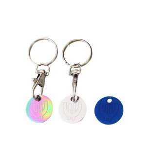 Porte-monnaie en acier inoxydable pour chariot de supermarché, personnalisable au laser avec logo, idéal comme cadeau ou porte-clés vierge - Product Image 6