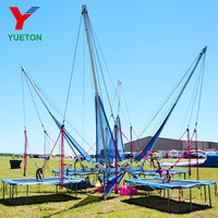 Parc d'attraction Équipement de manèges Aire de jeux extérieure pour enfants Machine de jeu de carnaval 4 personnes Euro Saut à l'élastique pour enfants adultes