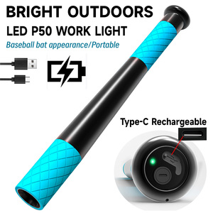 Có thể sạc lại 18650 LED Torch ánh sáng 3-chế độ không thấm nước Torch với đầy màu sắc bóng chày cho cắm trại khẩn cấp Nhôm hợp kim ánh sáng - Product Image 2