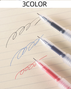 أقلام جل من جينفانا، قلم جل بسيط بجسم شفاف مصقول، سمك 0.5 مم، أقلام جل بإبرة كاملة - Product Image 6