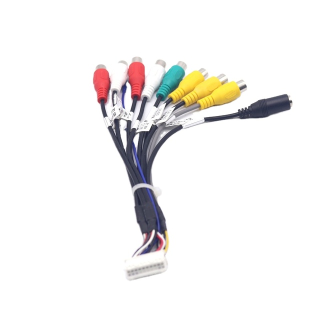 Android Radio Stereo RCA Output Wire Aux-in Subwoofer Microphone Adapter 20Pin Universal Cable for Android Car Radio Player