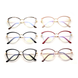 <span class=keywords><strong>Gafas</strong></span> bicolor con bloqueo de luz azul para mujer, anteojos con montura óptica, Anti Ojo de gato, a la moda - Product Image 3