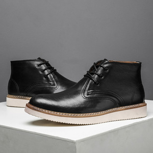 <span class=keywords><strong>Botas</strong></span> Chelsea Nuevas al por Mayor para <span class=keywords><strong>Hombre</strong></span>, Estilo Americano, de Caña Alta, Invierno, Transpirables, con Cordones, de Pierna Recta, para Trabajo - Product Image 6
