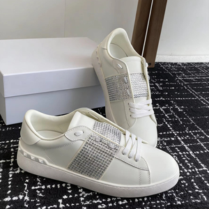 Fashion Studded Heel Counter Lace Up Casual Sneakers for Ladies Street Style and Everyday Outings Valen - Product Image 1