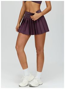 <span class=keywords><strong>Jupe</strong></span> de tennis plissée sportive pour femmes avec short intégré, sensation de peau nue, <span class=keywords><strong>jupe</strong></span>-short athlétique avec doublure anti-exposition, poche latérale - Product Image 3