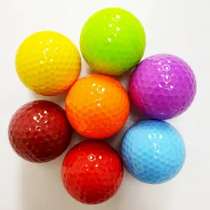 2 قطعة السائبة جولف المدى كرات ملونة مخصصة ممارسة الغولف كرات