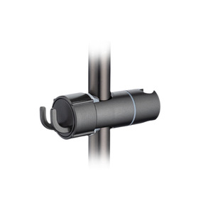 <b>Shower</b> <b>Rod</b> Bracket Matte Black Round Hanging Mount Easy Installation Bathroom Accessory Hook Included - Product Image 1