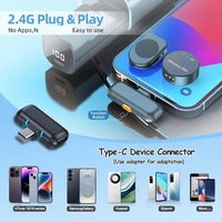 Microphone Lavalier Sans Fil pour iPhone et Android, Micro Cravate pour Enregistrement Vidéo avec Étui de Charge - Mini Microphones à Clip