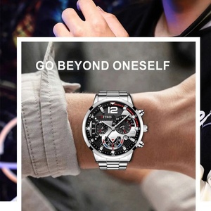 Luxury Mens <b>Silver</b> Quartz <b>Watch</b> With Stainless Steel Bracelet Men Fashion Business Casual <b>Watch</b> Luminous Clock - Product Image 3