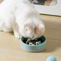 Gamelle en céramique moderne pour animaux de compagnie, série étoile pétale, à alimentation lente, en porcelaine avec base en silicone – Meilleures ventes