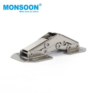 Charnière hydraulique pour meubles, charnière invisible à ressort pliable pour porte de placard, charnière grenouille à 90 degrés, nickelée, cuisine, école, chambre à coucher - Product Image 5