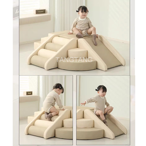 Kit de jeu souple DIY pour tout-petits, aire de jeux intérieure avec <span class=keywords><strong>piscine</strong></span> à sable pour bébés, <span class=keywords><strong>piscine</strong></span> à balles, échelles d'escalade et toboggan pour la maison CE - Product Image 5