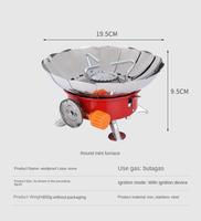 Réchaud de barbecue portable mini pour le camping, design pliable carré compact avec réservoir de gaz pour pique-niques en extérieur et utilisation en cuisine
