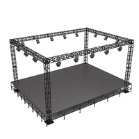 Structure d'affichage en treillis en alliage d'aluminium, support publicitaire, éclairage de scène, présentoir d'angle, plateforme de scène extérieure portable à assembler