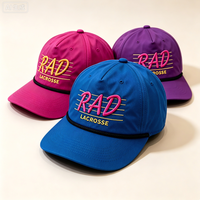Casquette de camping personnalisée avec logo brodé en 3D, séchage rapide, légère, en nylon, à 5 panneaux, non structurée, avec cordon