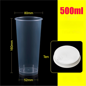 Copos de Café PP de 500ml 16oz para Viagem com Logo Personalizado, Copos Plásticos Descartáveis de Boa Qualidade com Logo - Product Image 1