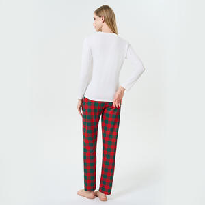 Ropa de dormir para mujer, venta al por mayor, dulce Corazón, camisones de dos piezas para mujer, conjunto de pijama de manga larga para primavera y otoño - Product Image 2