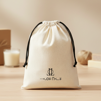 Sac en toile de coton écologique avec cordon de serrage, logo personnalisé, réutilisable, pour emballage de savon, bougie, cadeau, vente en gros, pochette en tissu à cordon.