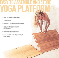 Tragbare Tanzfläche Tap Board Yoga Mat Bambus Board für Teppich gras und ungleich mäßige Oberflächen