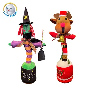 新しいクリエイティブミュージックトーキングおもちゃ電気ぬいぐるみサンタクロースおもちゃダンスクリスマスギフトダンスサンタ子供のおもちゃ