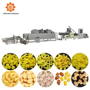 Multifunction Complete Production Line Cheese Ball Puffed Corn Snacks Extruder Making Machine