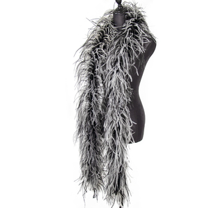 Usine haute <span class=keywords><strong>couture</strong></span> noir et blanc couleur mixte avec plumes d'autruche robes boa <span class=keywords><strong>couture</strong></span> plumes accessoires - Product Image 5