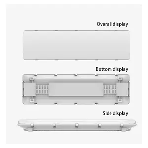 उच्च चन्द्रमा स्टेनलेस स्टील सतह 120-347V 4FT IK10 120-347V Ip66 वाष्प तंग एलईडी EMERG प्रकाश एलईडी उच्च बे