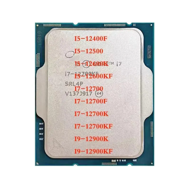 Factory 12th Cpu I3 12100F/12100 I5 12400f/12400/12490f/12600kf /12600k I7 12700f/12700 I9 12900f/12900/12900k Used and New CPU