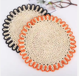 Natural Round Woven <b>Rattan</b> Bohemian Eco-Friendly Braided Customized Heat Resistant Table <b>Placemat</b> - Product Image 4