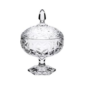 Barattolo di Vetro per Caramelle di Alta Qualità, Contenitore Alto con Coperchio, Ciotola di Vetro con Piedistallo - Product Image 1