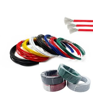 Fil de connexion UL 1007 16/18/20/22/24/16/28/30AWG en cuivre étamé ignifuge avec gaine PVC pour batteries externes, soudure et électronique - Product Image 1