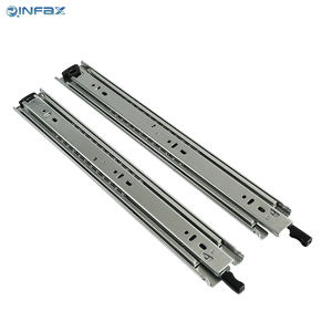 Diapositive industriali del cassetto pieno dell'estensione dei pesi massimi di 51mm: sistema a 3 sezioni del cuscinetto a sfera, materiale d'acciaio laminato a freddo con la serratura - Product Image 3