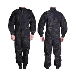 XINXING Uniforme de combate personalizado para treinamento ao ar livre Calças Camuflagem Digital Preto ACU Uniforme tático para homens