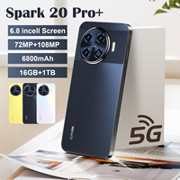 Smartphone Spark 20 Pro Idéal pour les Étudiants, Appareil Photo Selfie 72 Mpx, Android 14 et 5G 3G/4G