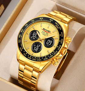 Montre numérique de luxe pour homme SKMEI 2505 avec bracelet en acier inoxydable, étanche, double affichage et fonction lumineuse, fonction alarme - Product Image 5