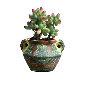 Petit pot en terre cuite pour plantes succulentes méditerranéennes, contrôle des racines, liquidation en gros - Product Image 1