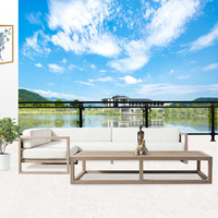 Ensemble de canapés d'extérieur en bambou pour hôtels, villas, cours et balcons - Design nordique, mobilier décontracté luxueux