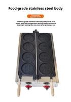 Gaufrier Commercial Professionnel en Acier Inoxydable 304, 4 Gaufres par Lot, Revêtement Antiadhésif, 2000 W+, Idéal pour les Stands de Restauration Ambulante et les Boutiques de Snacks