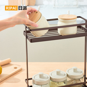 Ripai Multi Tier Wire <b>Storage</b> Rack For <b>Kitchen</b> Countertop Spice Organizer 8-11.9in Depth Rectangle Design - Product Image 3