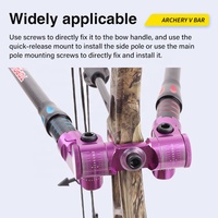 STARCN Connecteur de stabilisateur de tir à l'arc en aluminium à double fixation réglable en V avec dégagement rapide pour arc classique et arc à poulies