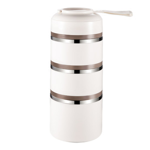 Insulated Lunch Box 304 Stainless Steel Large Capacity Portable Bento Box For Students Office Workers Soup Cup Cylinder Design - Product Image 3