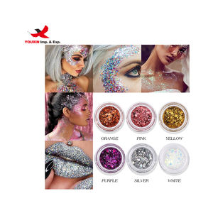 Mixed Procurement Low Price 6 Colors Mix Cosmetic Chunky <b>Glitter</b> <b>Gel</b> for Face Body <b>Hair</b> <b>Glitter</b> Mixed With Clear Glue - Product Image 2