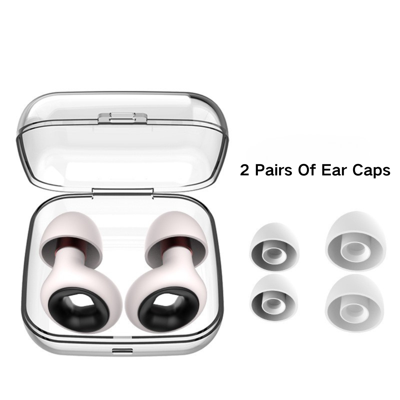 White Color Copper Coin Black With 2 Pairs Of Ear Caps