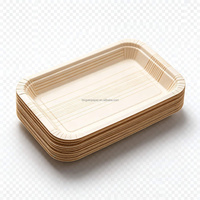 Assiettes en papier rectangulaires en gros pour la restauration, les desserts, les apéritifs et les présentations alimentaires