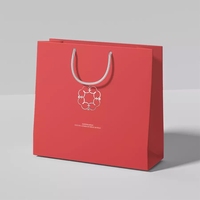 Sac en papier personnalisé avec poignée en ruban, sac de luxe pour boutique de vêtements, sac de shopping pour emballage/chaussures