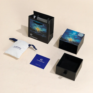 Boîte d'emballage de <span class=keywords><strong>bijoux</strong></span> avec logo personnalisé, ensemble de <span class=keywords><strong>bijoux</strong></span>, rangement pour collier, boucles d'oreilles, emballage de <span class=keywords><strong>bijoux</strong></span>, sac en papier, boîte à anneaux, boîte à tiroir coulissant - Product Image 2