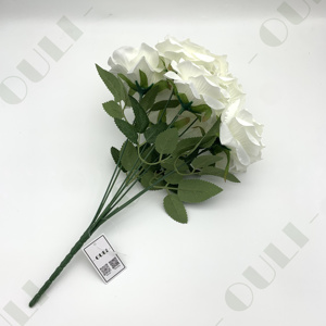K-0130 Vente en gros <span class=keywords><strong>de</strong></span> roses en soie réalistes et durables à <span class=keywords><strong>livraison</strong></span> rapide - <span class=keywords><strong>Bouquet</strong></span> <span class=keywords><strong>de</strong></span> 9 têtes <span class=keywords><strong>de</strong></span> roses artificielles pour <span class=keywords><strong>bouquet</strong></span> <span class=keywords><strong>de</strong></span> mariage - Product Image 6
