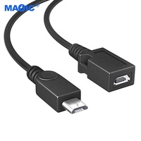 Cables Accesorios de uso común 0,2 m Micro macho a USB 2,0 hembra OTG Cable adaptador Otg Micro USB Cable con alimentación