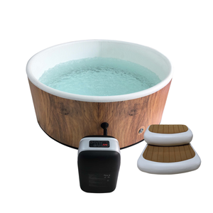 Piscine <span class=keywords><strong>SPA</strong></span> gonflable ronde à prix d'usine <span class=keywords><strong>pour</strong></span> l'extérieur avec <span class=keywords><strong>couverture</strong></span> <span class=keywords><strong>isolante</strong></span>, pompe et application <span class=keywords><strong>pour</strong></span> smartphone - Product Image 4