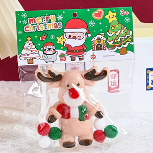 Nouveau jouet musical à presser de Noël, Père Noël, Élan, Bonhomme en pain d'épices, Bonhomme de neige, Cadeau original à dézipper - Product Image 5
